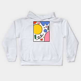 Mid Century Modern Retro Abstract Colorful Shapes 1 Kids Hoodie